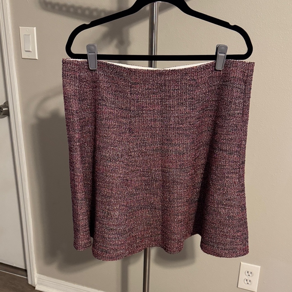 LOFT A-Line Skirt in Mauve and Burgundy Blend